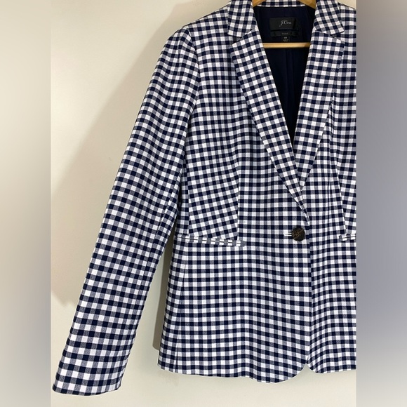 J.Crew Parke Blazer Gingham Bi-Stretch Cotton Blend Women’s Size 10 NWOT - Picture 5 of 11